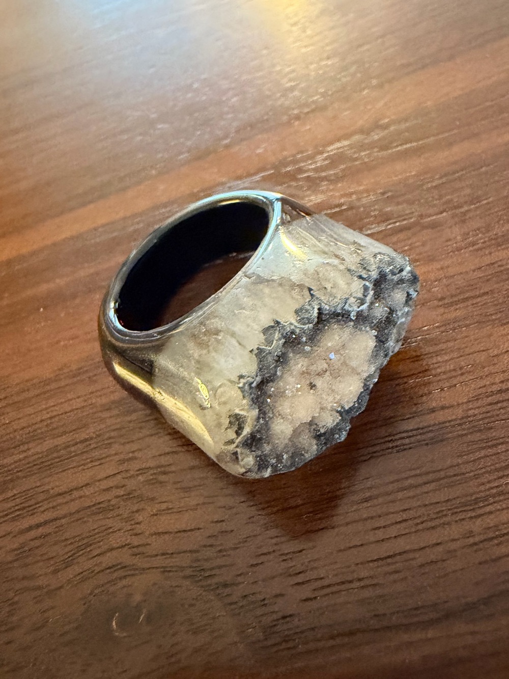 Vintage Geode Druzy Statement Cocktail Ring